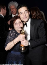 Inside the Vanity Fair Oscars bash: Best Actor Rami Malek brings along his mother, Best Actress Olivia Colman won't