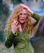 Nicole Kidman looks distressed as she films harrowing scenes for miniseries