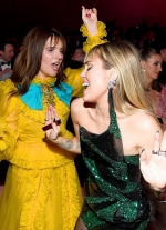 Miley Cyrus parties in the U.S.A. as the songstress dances up a storm in her eighties-inspired glam rock