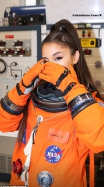 Ariana Grande has 'the coolest day' of her life as she dons spacesuit during