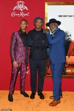 Samuel L. Jackson shares the spotlight with co-star Jessie T. Usher and original Shaft