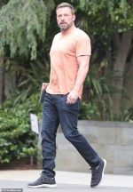 Ben Affleck shows off his brawny physique while leaving the gym