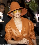 Jennifer Lopez continues to make a bold style statement in an all-orange ensemble