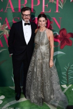 Colin Firth's wife Livia dazzles in a silver sequined gown as the couple