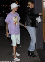 Justin Bieber puts on a loved-up display with wife Hailey as they head to couples massage in LA...