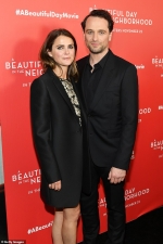 Keri Russell and Matthew Rhys step out in black at a New York