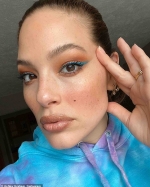 Ashley Graham reveals she's putting on 'full glam' make-up for her online business meetings...