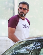 Ben Affleck, 47, appears to have dyed his hair and beard a darker shade as he's spotted out in LA