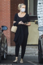 Cameron Diaz is the essence of chic in an all-black ensemble as she runs errands in Beverly Hills