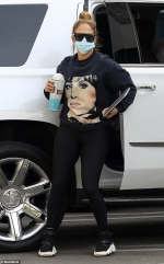 Jennifer Lopez steps out in designer sweatshirt and leggings in Beverly Hills