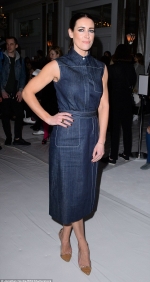 Kirsty Gallacher stuns in chic denim dress as she joins Emmerdale's Natalie