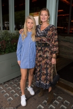 Kate Moss, 43, rocks a bohemian look in a patterned maxidress as she enjoys lunch
