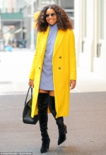 Gabrielle Union turns heads in bold yellow coat and thigh-high boots