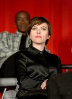 Scarlett Johansson goes hell for leather in flared