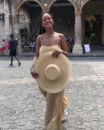 Rihanna dons sheer dress to dance to Childish Gambino in Cuba