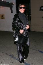 Kris Jenner swaps her power suits for pyjamas as she rocks silky black