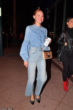 Kate Bosworth is effortlessly chic as she nails double denim while stepping