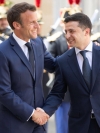 Zelensky and Macron holding meeting